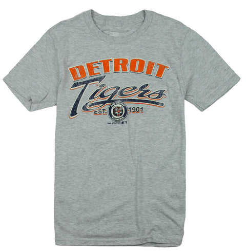 MLB Baseball Youth Detroit Tigers Vintage Tee Shirt - Gray