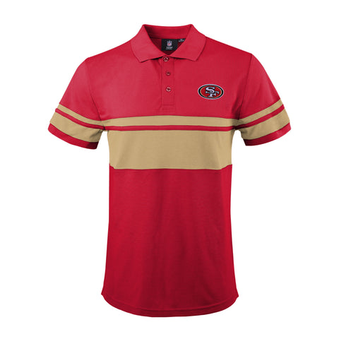 FOCO Men's NFL San Francisco 49ers Stripe Polo Shirt