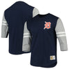 Mitchell & Ness MLB Youth Boys (8-20) Detroit Tigers 3/4 Sleeve Henley Tee