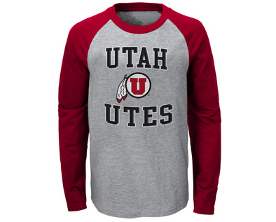 Outerstuff NCAA Kids Utah Utes Constant Long Sleeve Raglan Tee