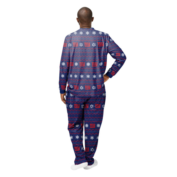 FOCO Men's NFL New York Giants Primary Team Logo Ugly Pajama Set