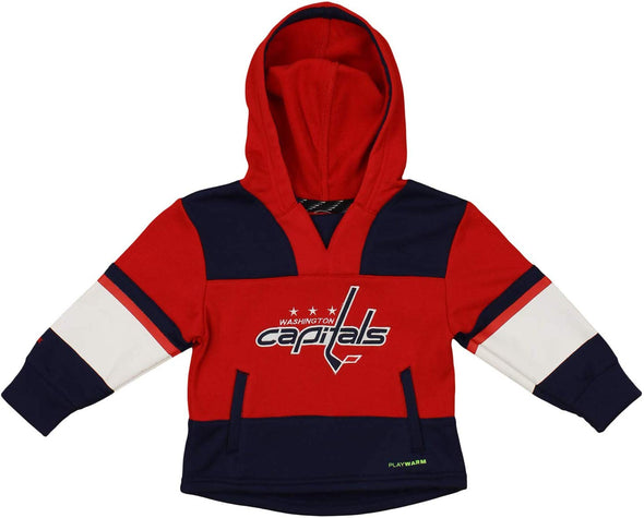 Outerstuff NHL Toddlers Washington Captials Offside Poly Fleece Hoodie, Red