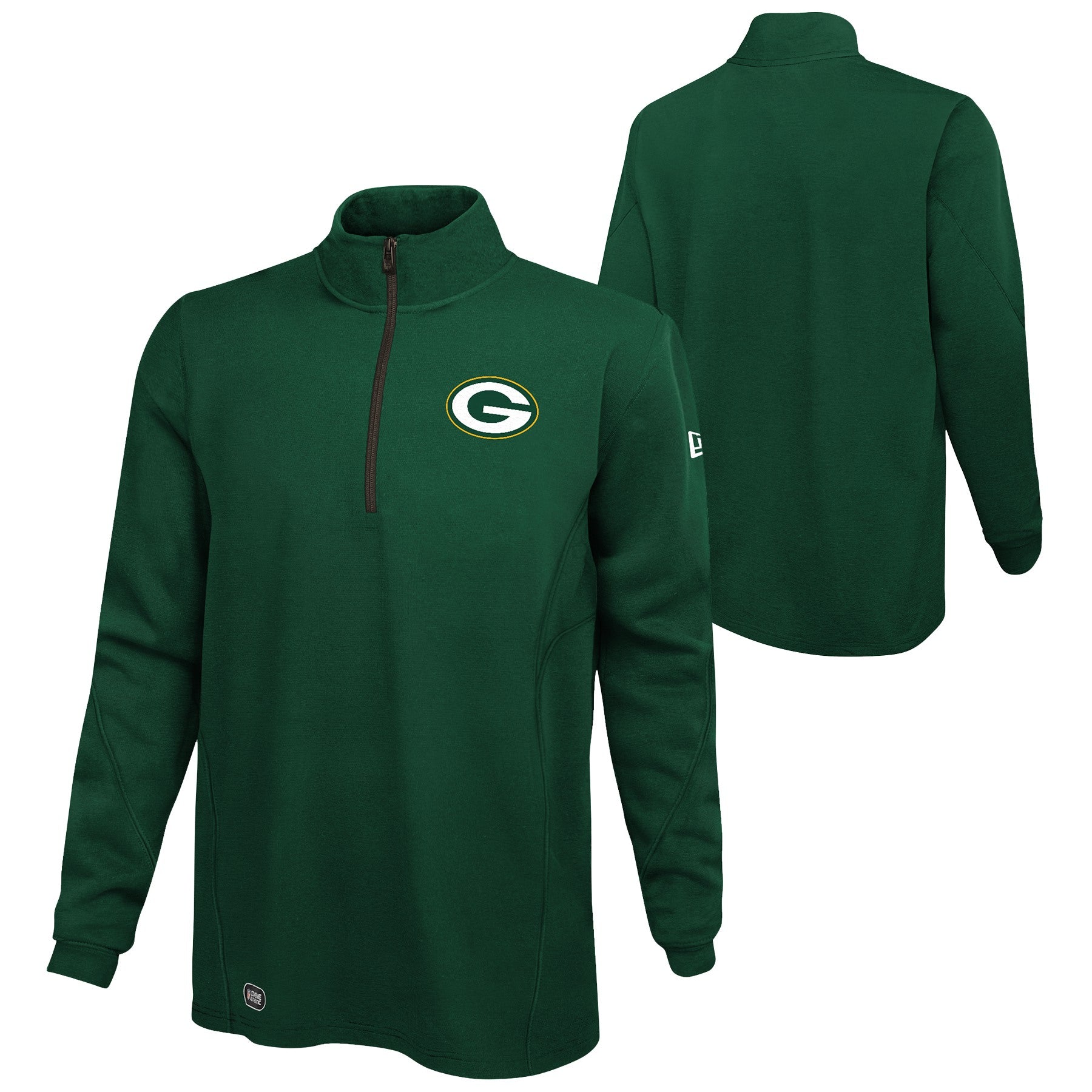 Buy the Mens Green Mock Neck Green Bay Packers Football NFL Pullover Jacket  Size L