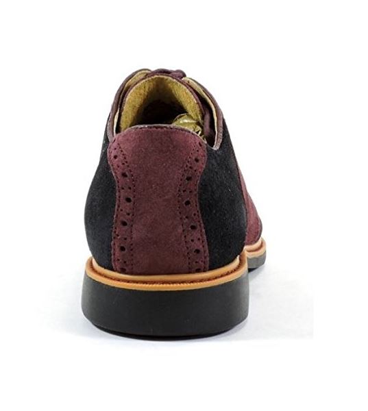 Cole Haan Men's Great Jones Saddle II Lace Up Suede Dress Oxfords Shoes, Black