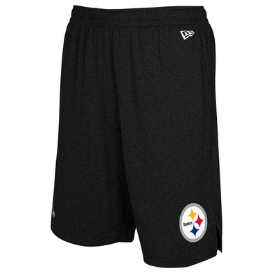 New Era NFL Men's Pittsburgh Steelers Ground Running Performance Shorts, Black