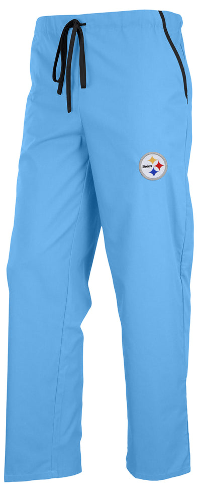 Fabrique Innovations NFL Unisex Pittsburgh Steelers Team Logo Scrub Pants