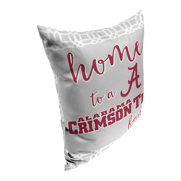 Northwest NCAA Alabama Crimson Tide 2 Piece Sweet Home Fan Throw Pillow Cover, 15X12