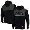 FISLL NBA Basketball Men's Houston Rockets Tonal Colorblock Chenille Patch Pullover Hoodie With 3M Stripe