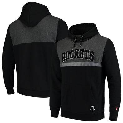 FISLL NBA Basketball Men's Houston Rockets Tonal Colorblock Chenille Patch Pullover Hoodie With 3M Stripe