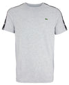 Lacoste Men's Taped Basic Tee, Silver Chine/Black