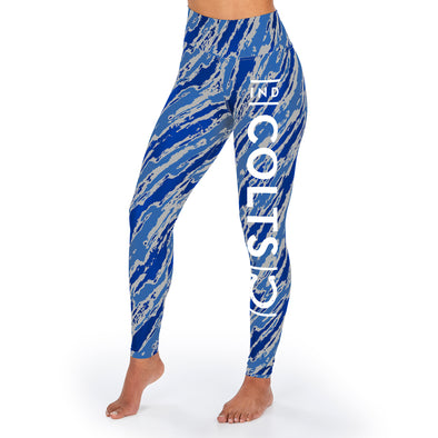 Zubaz NFL Women's Indianapolis Colts Diagonal Streak Leggings