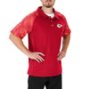 Zubaz NFL Men's Kansas City Chiefs Elevated Field Polo W/ Viper Print Accent