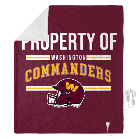 FOCO NFL Washington Commanders Exclusive Heated Throw Blanket, 50"x60"