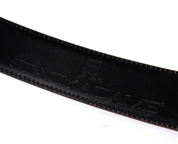 Stacy Adams Mens 6-203 Leather Belt w/ Croco Embossed Center Detail, Cognac