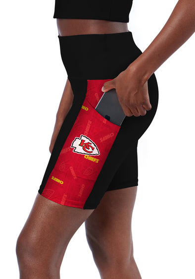 Certo By Northwest NFL Women's Kansas City Chiefs Method Bike Shorts, Black