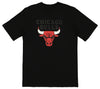 FISLL NBA Men's Chicago Bulls Team Color, Name and Logo Premium T-Shirt