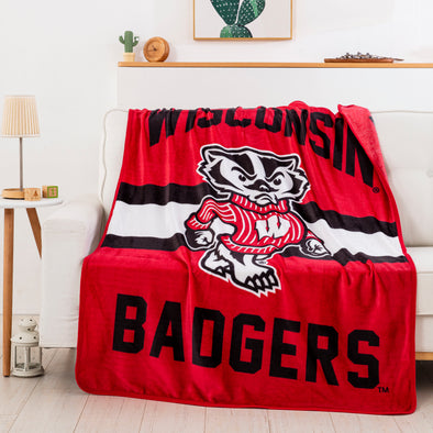 Northwest NCAA Wisconsin Badgers Singular Silk Touch Throw Blanket, 45" x 60"