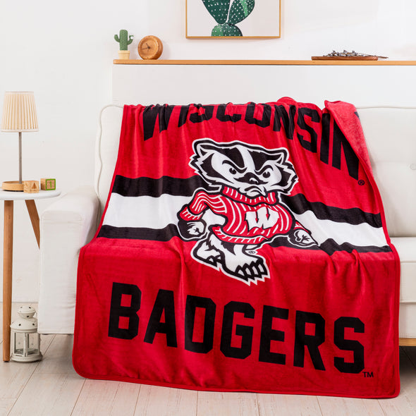 Northwest NCAA Wisconsin Badgers Singular Silk Touch Throw Blanket, 45" x 60"