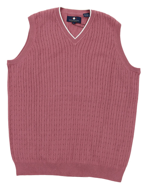 Argyle Culture Men's Cable Knit Vest, Color Options