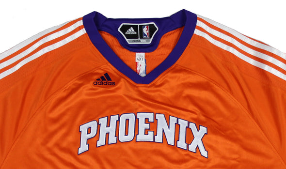 Adidas NBA Phoenix Suns Team Basketball Long Sleeve Shooting Shirt, Orange