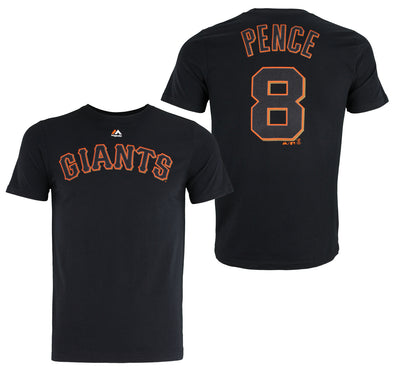 MLB San Francisco Giants Hunter Pence #8 Youth Player T-Shirt, Black