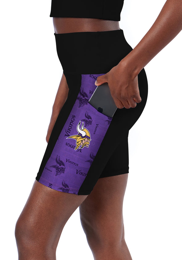 Certo By Northwest NFL Women's Minnesota Vikings Method Bike Shorts, Black