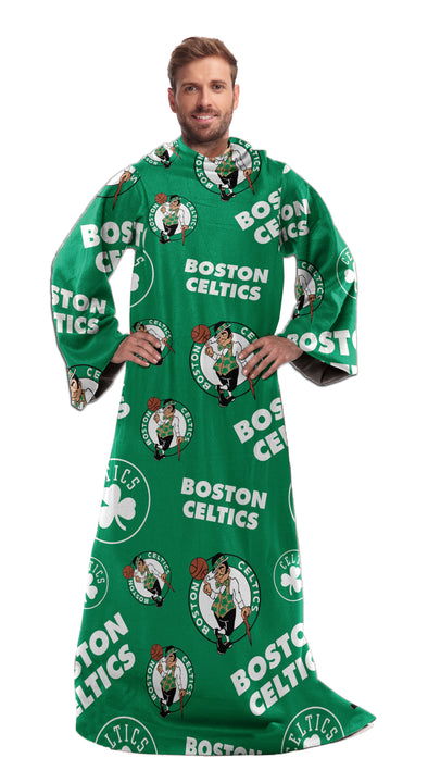 Northwest NBA Boston Celtics Toss Silk Touch Comfy Throw with Sleeves 48" x 71"