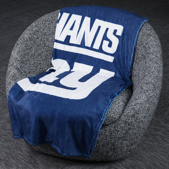 FOCO NFL New York Giants Plush Soft Micro Raschel Throw Blanket, 50 x 60