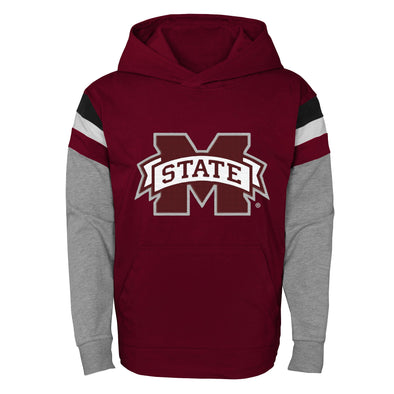 Outerstuff Mississippi State Bulldogs NCAA Boy's Youth (8-20) MVP Light Weight Hoodie Shirt, Maroon