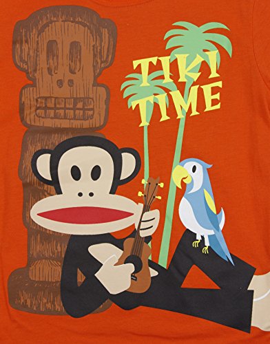 Paul Frank Toddler Boy's Julius Tiki Time Short Sleeve Tee T-Shirt, Orange