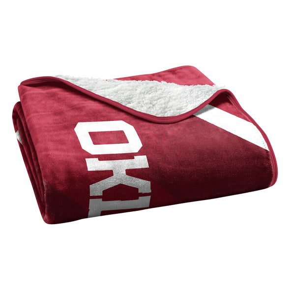 Northwest NCAA Oklahoma Sooners Silk Touch Sherpa Throw Blanket, 60"X80"