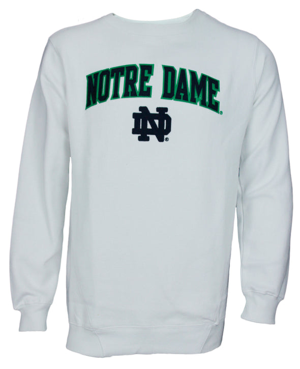 NCAA Men's Notre Dame Fighting Irish Logo Pullover Fleece Crew Sweatshirt