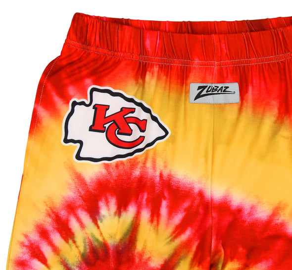 Zubaz Kansas City Chiefs NFL Men's Tie Dye Team Colors Lounge Pants, Red