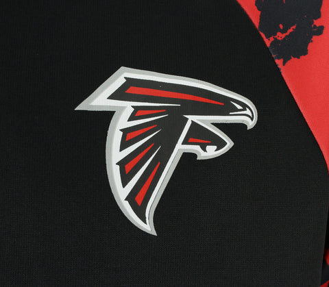 Zubaz NFL Men's Atlanta Falcons Full Zip Hoodie with Lava Sleeves