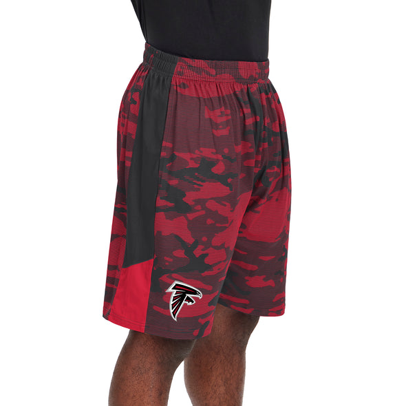 Zubaz Men's NFL Atlanta Falcons Lightweight Shorts with Camo Lines