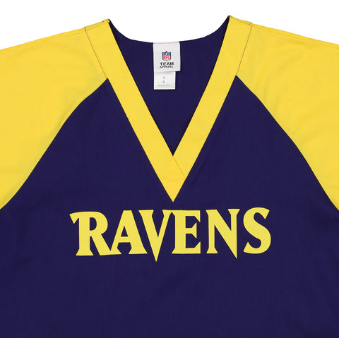 Fabrique Innovations NFL Unisex Baltimore Ravens Scrub Top