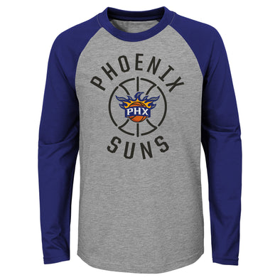 Outerstuff NBA Youth Boys Phoenix Suns Fadeaway Raglan Long Sleeve Tee