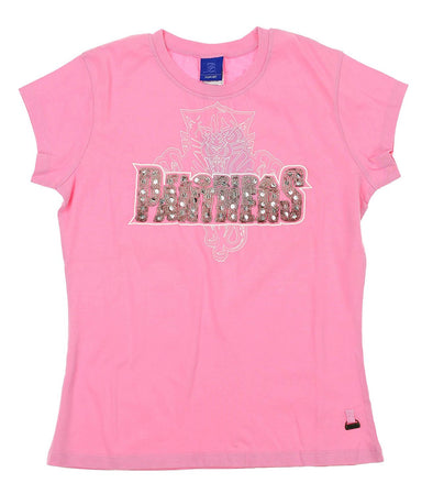 Reebok NHL Florida Panthers Women's Short Sleeve Dazzle Beaded Tee, Pink