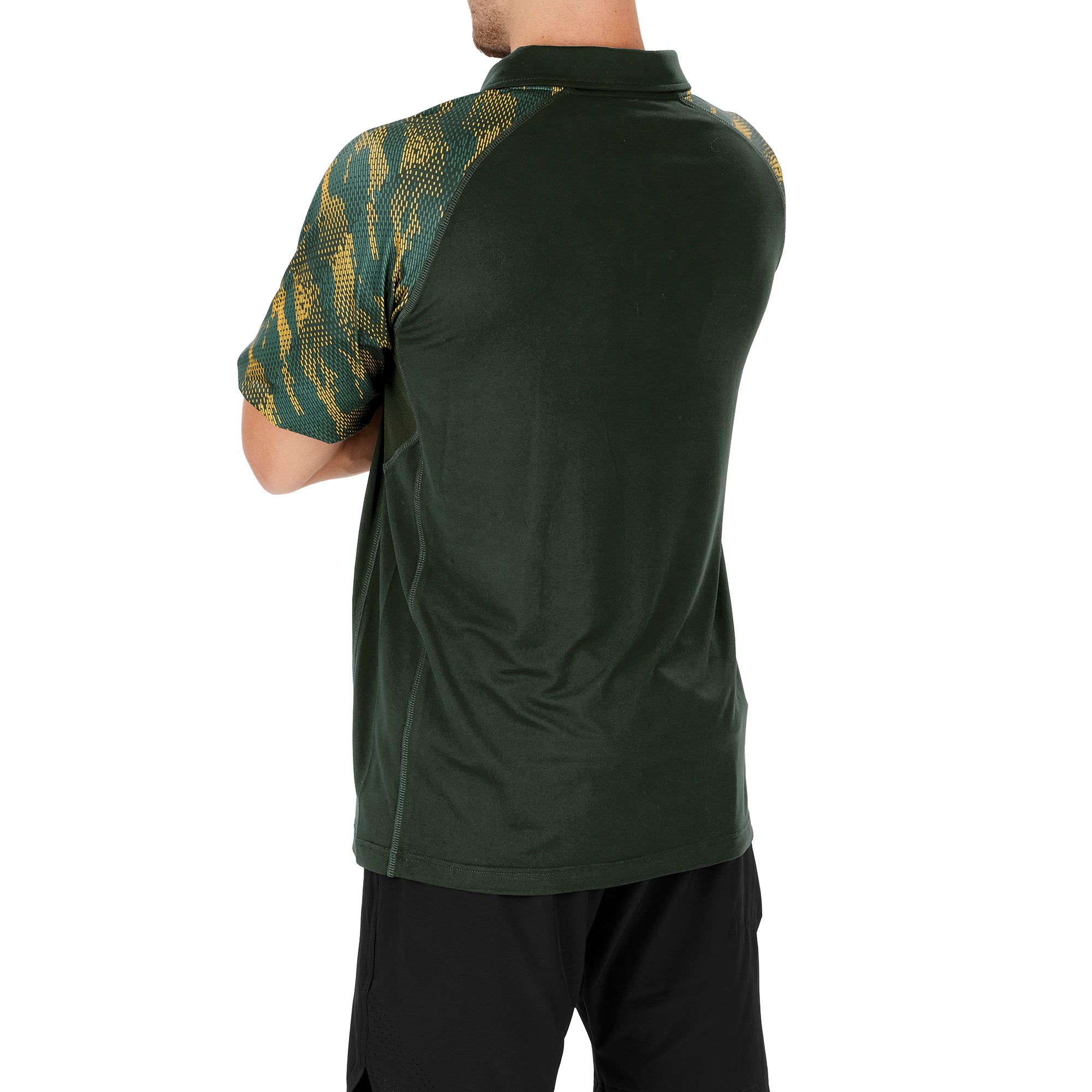 Zubaz NFL Men's Green Bay Packers Elevated Field Polo W/ Viper