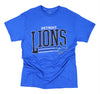 Detroit Lions NFL Football Men's Fundamentals Logo T-Shirt Tee Top, Royal Blue