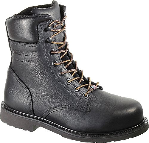 Caterpillar Men's 8 Liberty Lace-Up Steel Toe Work Boots - Black and Brown