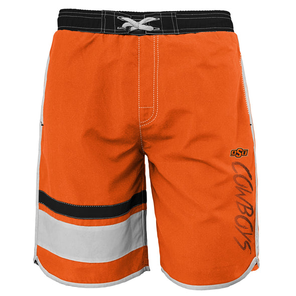 Outerstuff NCAA Youth Oklahoma State Cowboys Color Block Swim Trunks