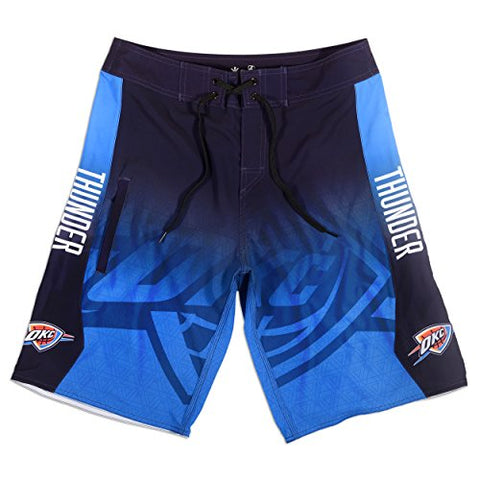 KLEW NBA Men's Oklahoma City Thunder Gradient Board Shorts