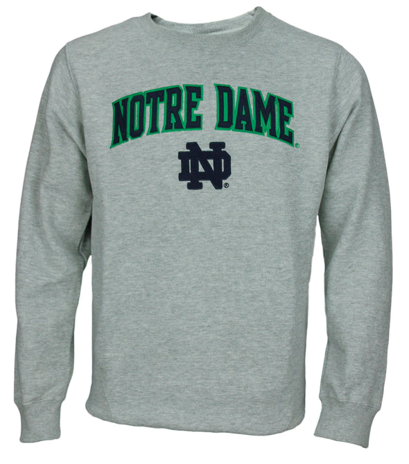 NCAA Men's Notre Dame Fighting Irish Logo Pullover Fleece Crew Sweatshirt