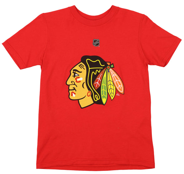 Reebok NHL Boys Youth Chicago Blackhawks Artemi Panarin #72  Short Sleeve Tee, Red