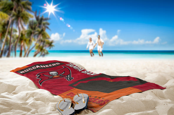 Northwest NFL Tampa Bay Buccaneers State Line Beach Towel