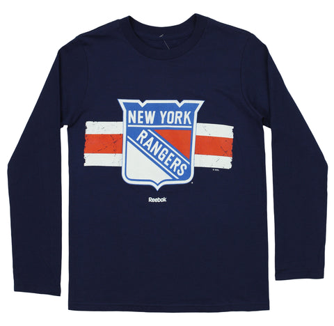 Reebok NHL Youth New York Rangers Long Sleeve Honor Code UB Tee, Navy