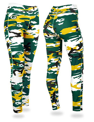 Zubaz NFL Women's Green Bay Packers Camo Print Legging Bottoms