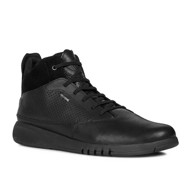 GEOX Men's U Aerantis A High Top Sneakers, Black