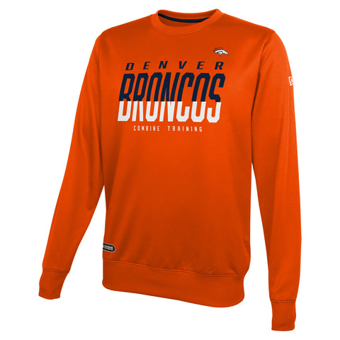 New Era Denver Broncos NFL Men's Pro Style Long Sleeve Shirt, Orange
